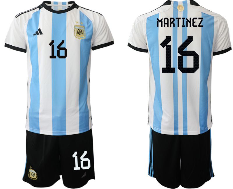 Men 2022 World Cup National Team Argentina home white 16 Soccer Jerseys1